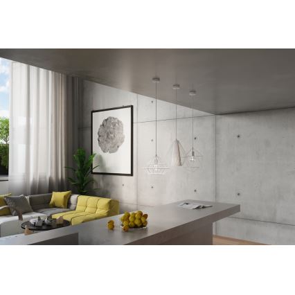 Luster na sajli DEMI 1xE27/60W/230V bela