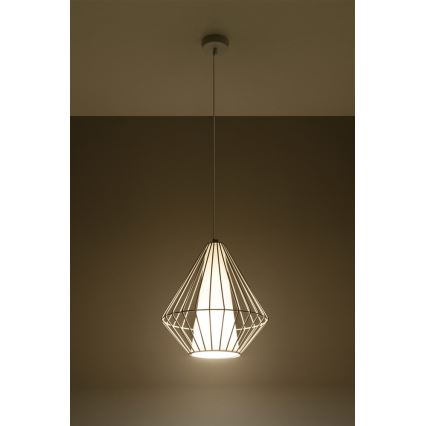 Luster na sajli DEMI 1xE27/60W/230V bela