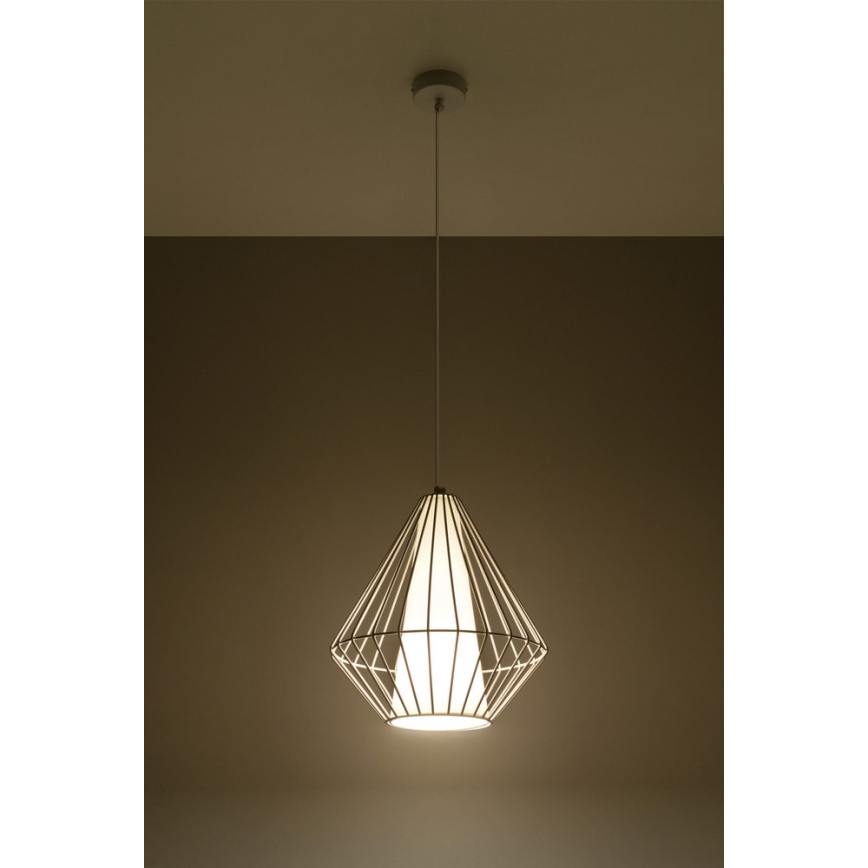 Luster na sajli DEMI 1xE27/60W/230V bela