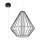 Luster na sajli DEMI 1xE27/60W/230V crno/bela