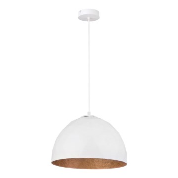 Luster na sajli DIAMENT 1xE27/60W/230V pr. 35 cm bela/bakrena