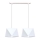 Luster na sajli DIAMENT 2xE27/60W/230V bela