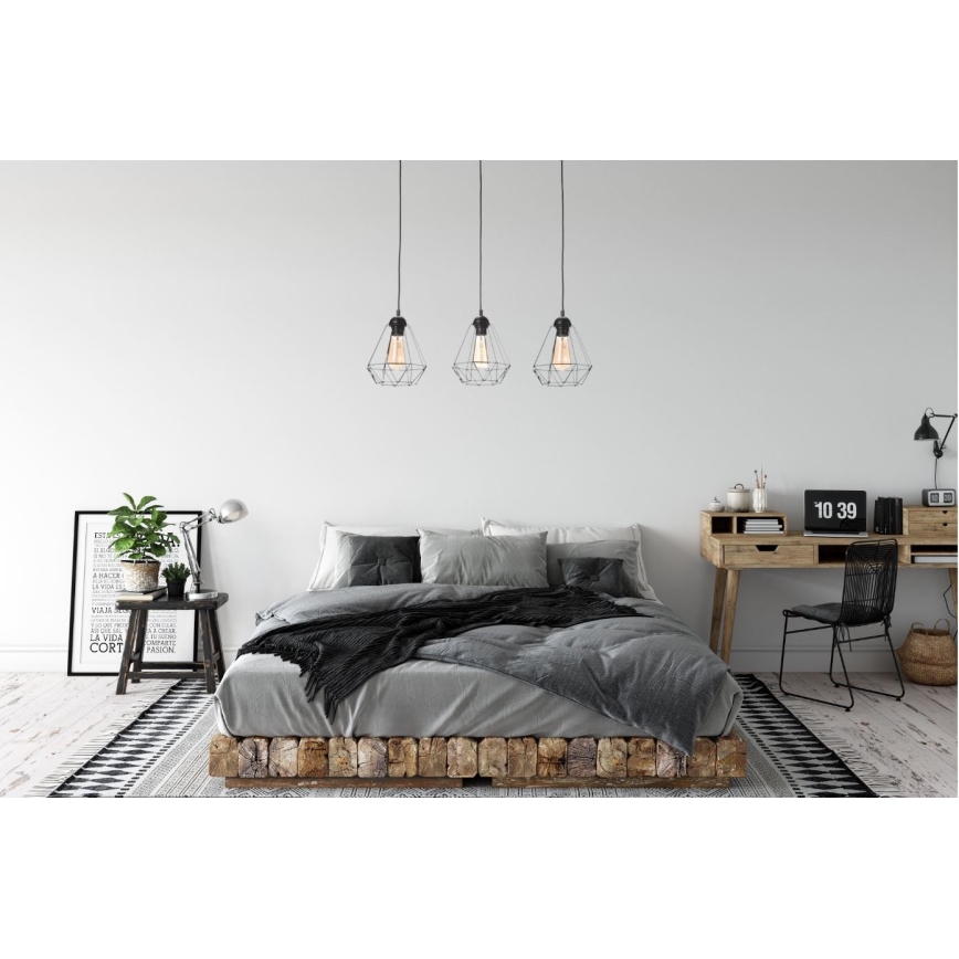 Luster na sajli DIAMENT MINI 3xE27/60W/230V