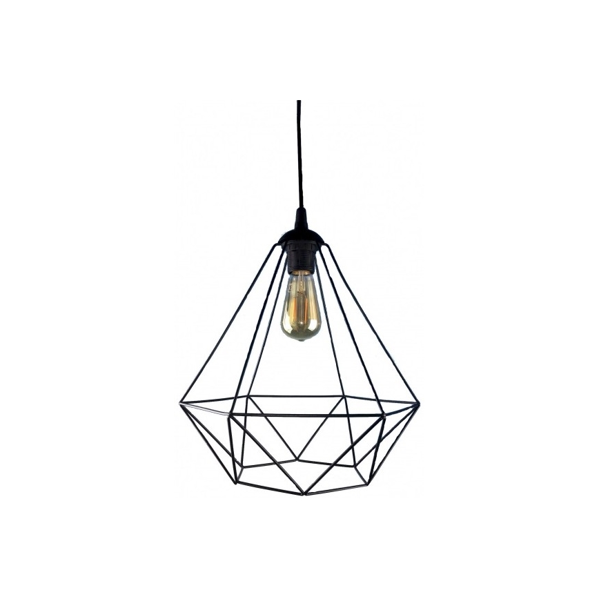 Luster na sajli DIAMOND 1xE27/60W/230V crno