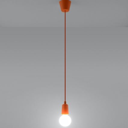 Luster na sajli DIEGO 1xE27/60W/230V narandžasta