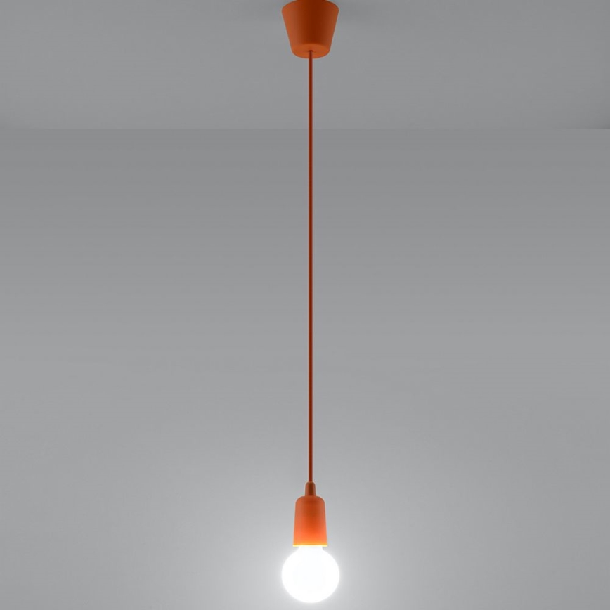 Luster na sajli DIEGO 1xE27/60W/230V narandžasta