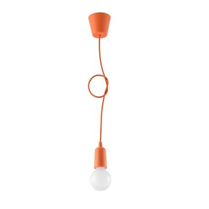 Luster na sajli DIEGO 1xE27/60W/230V narandžasta