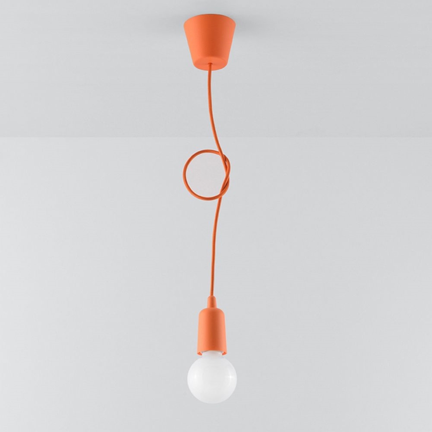 Luster na sajli DIEGO 1xE27/60W/230V narandžasta