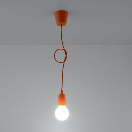 Luster na sajli DIEGO 1xE27/60W/230V narandžasta
