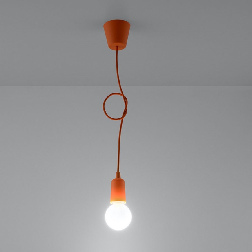 Luster na sajli DIEGO 1xE27/60W/230V narandžasta