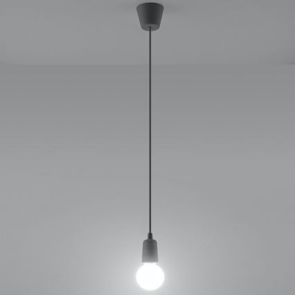 Luster na sajli DIEGO 1xE27/60W/230V sivo