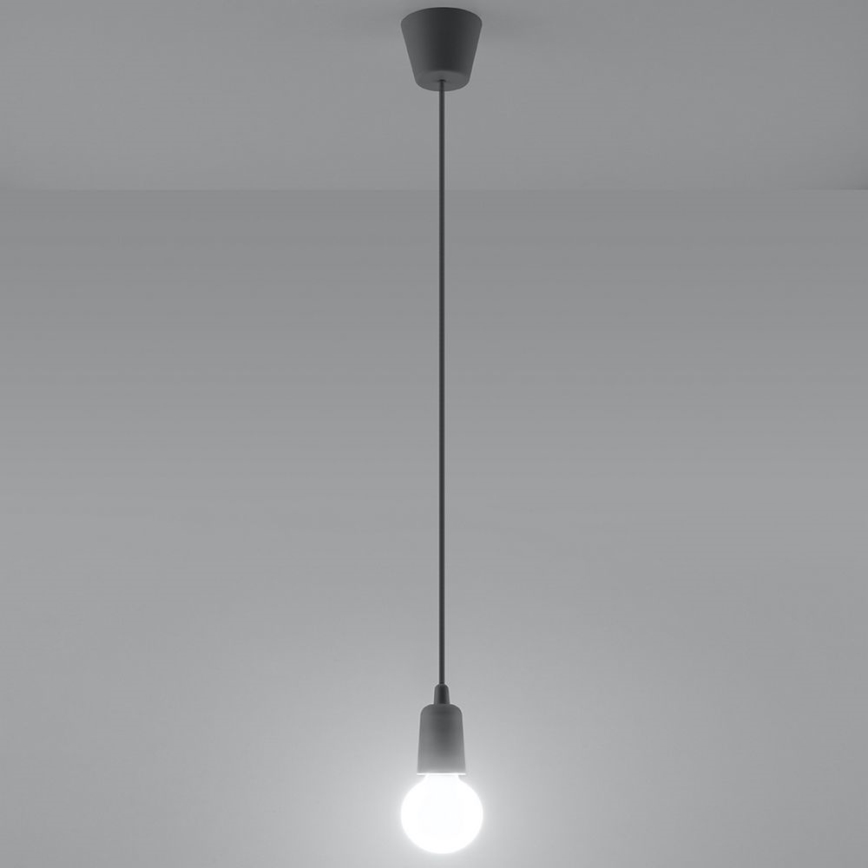 Luster na sajli DIEGO 1xE27/60W/230V sivo