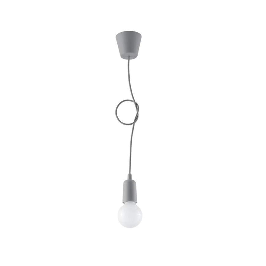 Luster na sajli DIEGO 1xE27/60W/230V sivo