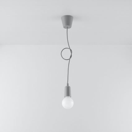 Luster na sajli DIEGO 1xE27/60W/230V sivo