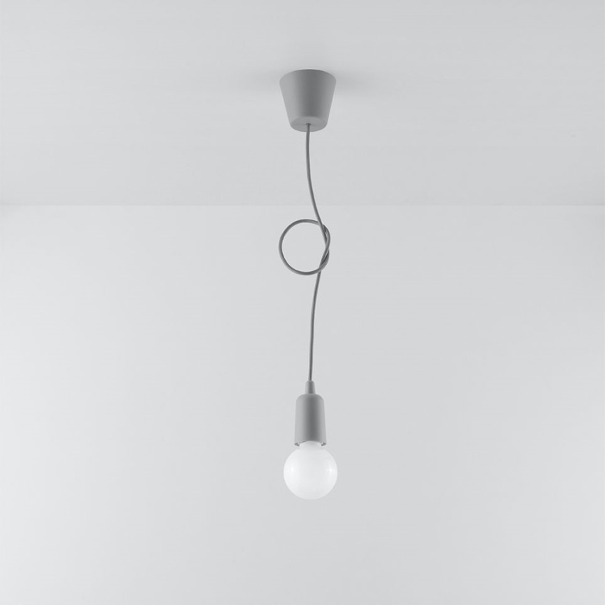 Luster na sajli DIEGO 1xE27/60W/230V sivo