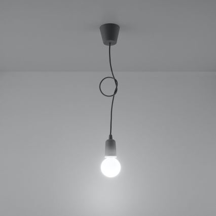 Luster na sajli DIEGO 1xE27/60W/230V sivo
