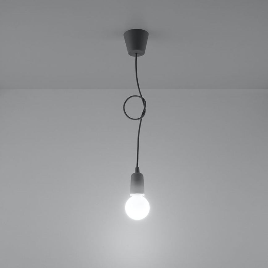 Luster na sajli DIEGO 1xE27/60W/230V sivo