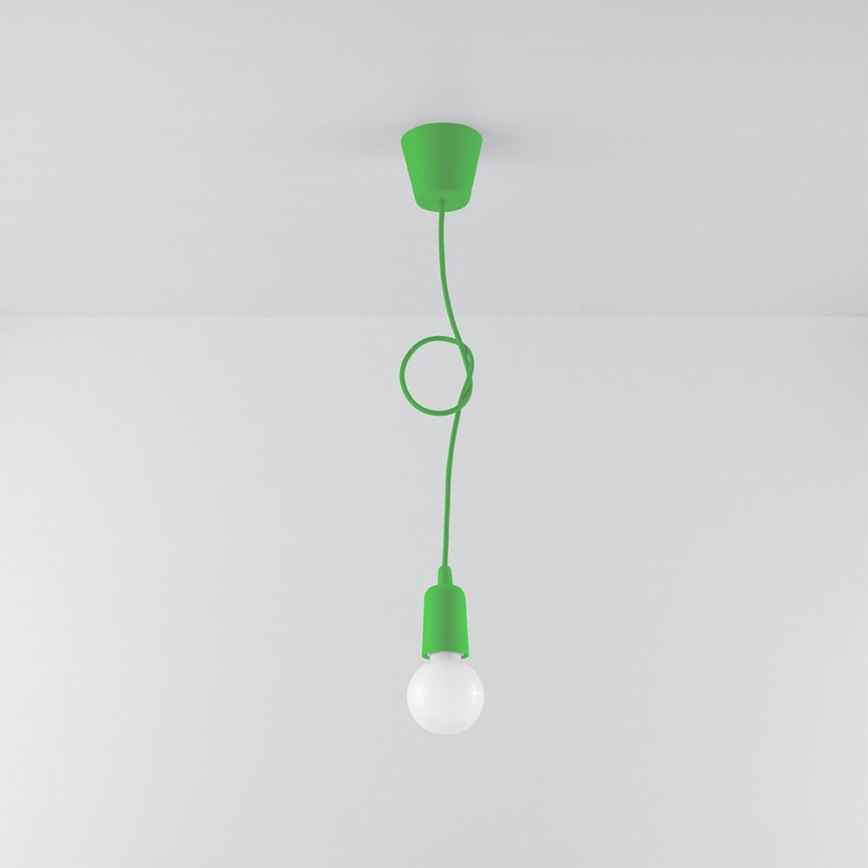 Luster na sajli DIEGO 1xE27/60W/230V zelena