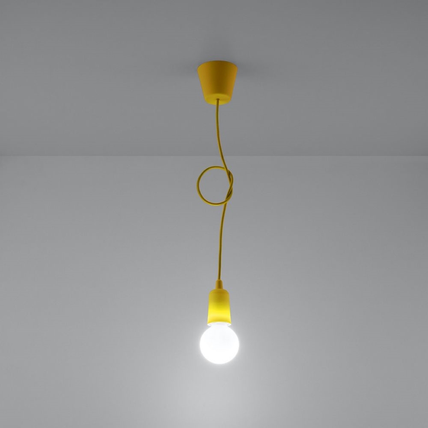 Luster na sajli DIEGO 1xE27/60W/230V žuta