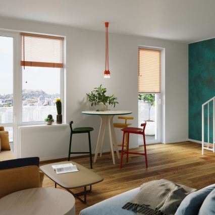 Luster na sajli DIEGO 3xE27/60W/230V narandžasta