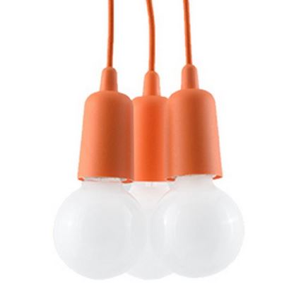 Luster na sajli DIEGO 3xE27/60W/230V narandžasta
