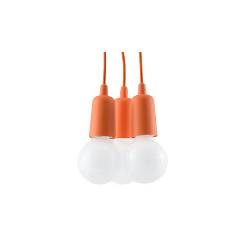Luster na sajli DIEGO 3xE27/60W/230V narandžasta