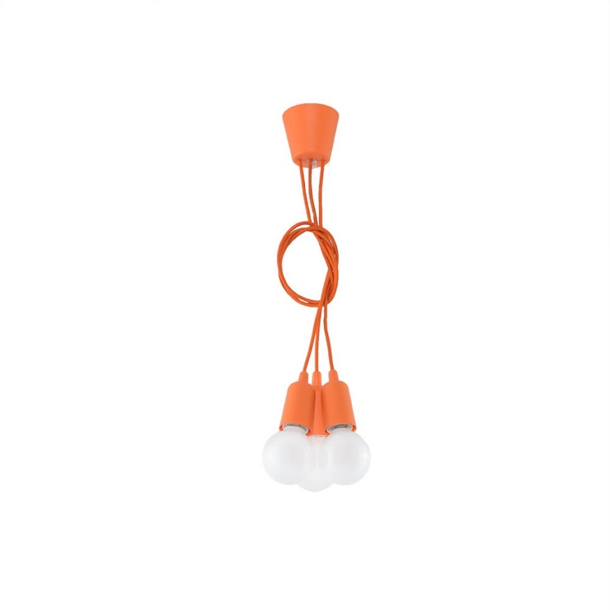 Luster na sajli DIEGO 3xE27/60W/230V narandžasta