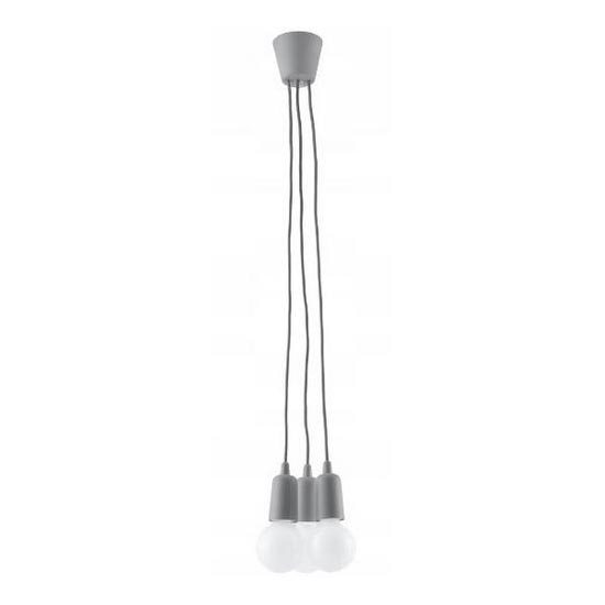 Luster na sajli DIEGO 3xE27/60W/230V sivo