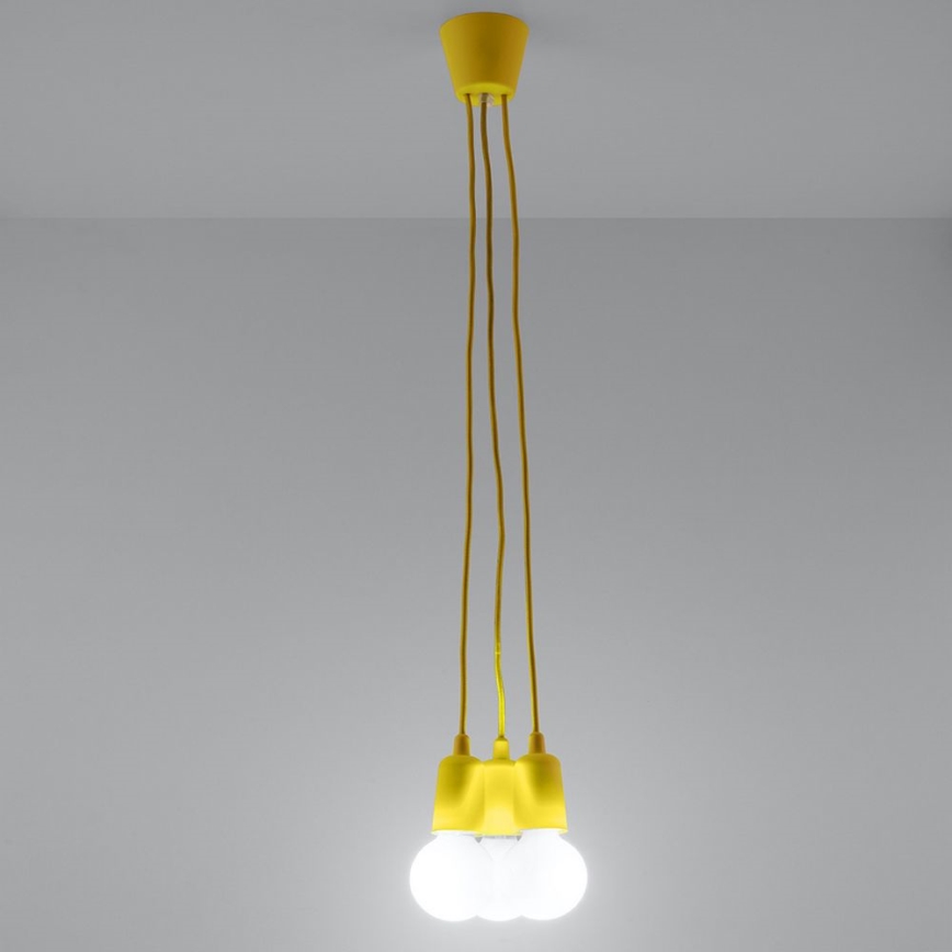 Luster na sajli DIEGO 3xE27/60W/230V žuta
