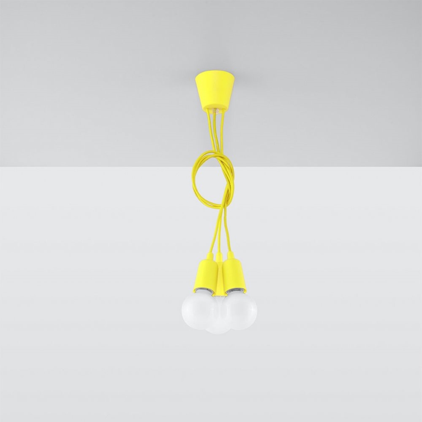 Luster na sajli DIEGO 3xE27/60W/230V žuta