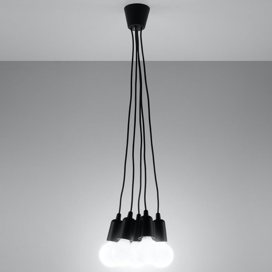 Luster na sajli DIEGO 5xE27/60W/230V