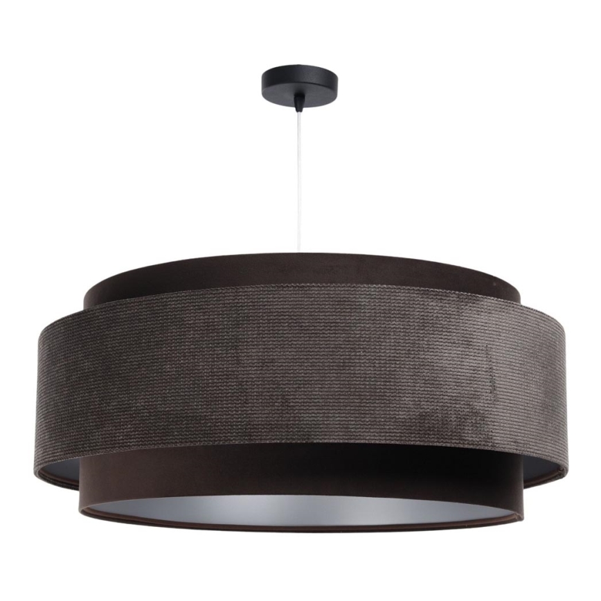 Luster na sajli DOBLO 1xE27/60W/230V pr. 60 cm braon/srebrno