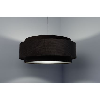 Luster na sajli DOBLO 1xE27/60W/230V pr. 60 cm braon/srebrno