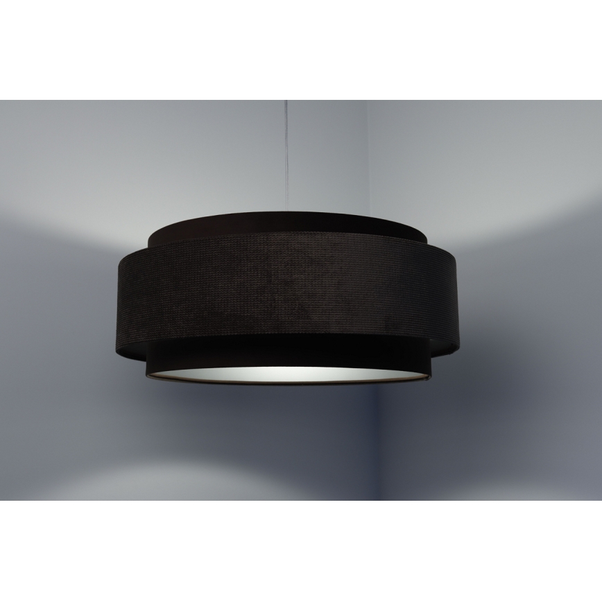Luster na sajli DOBLO 1xE27/60W/230V pr. 60 cm braon/srebrno