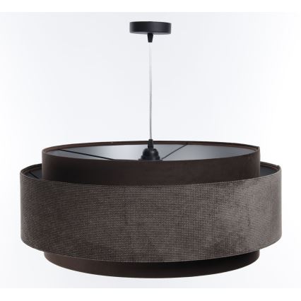 Luster na sajli DOBLO 1xE27/60W/230V pr. 60 cm braon/srebrno