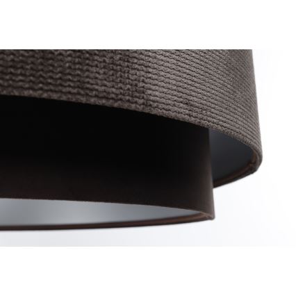 Luster na sajli DOBLO 1xE27/60W/230V pr. 60 cm braon/srebrno
