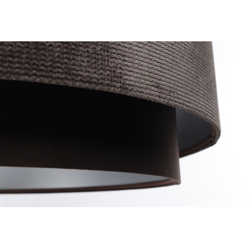 Luster na sajli DOBLO 1xE27/60W/230V pr. 60 cm braon/srebrno