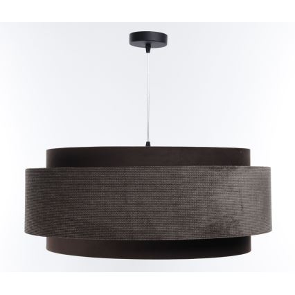 Luster na sajli DOBLO 1xE27/60W/230V pr. 60 cm braon/srebrno