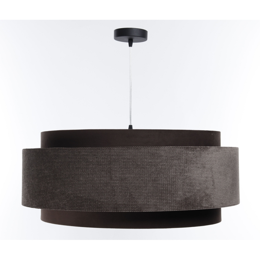 Luster na sajli DOBLO 1xE27/60W/230V pr. 60 cm braon/srebrno
