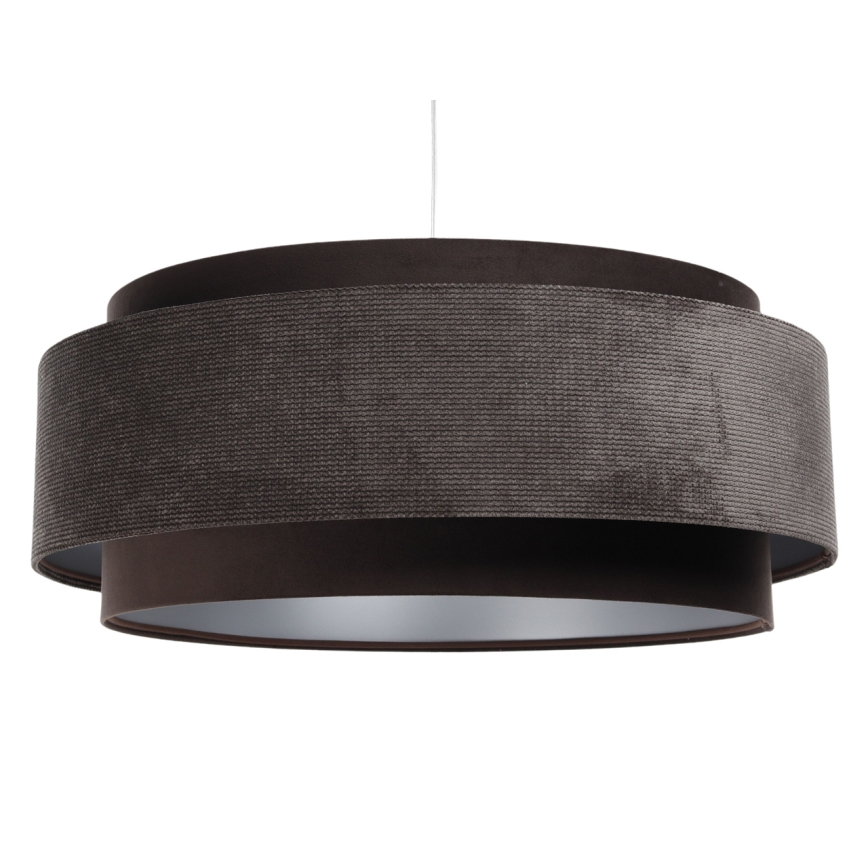 Luster na sajli DOBLO 1xE27/60W/230V pr. 60 cm braon/srebrno