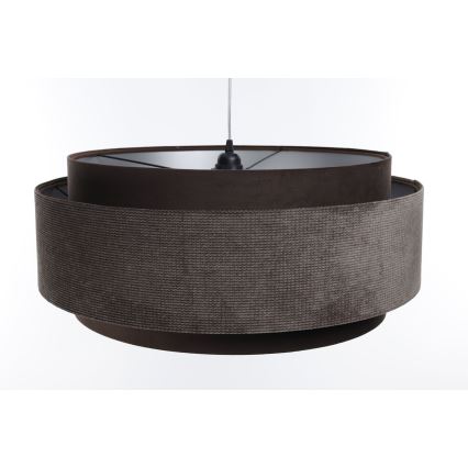 Luster na sajli DOBLO 1xE27/60W/230V pr. 60 cm braon/srebrno