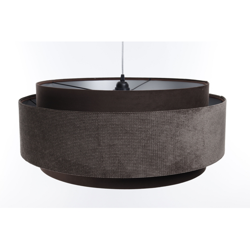Luster na sajli DOBLO 1xE27/60W/230V pr. 60 cm braon/srebrno