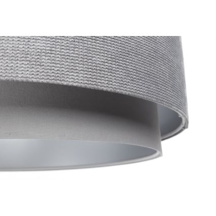 Luster na sajli DOBLO 1xE27/60W/230V pr. 60 cm sivo/srebrno