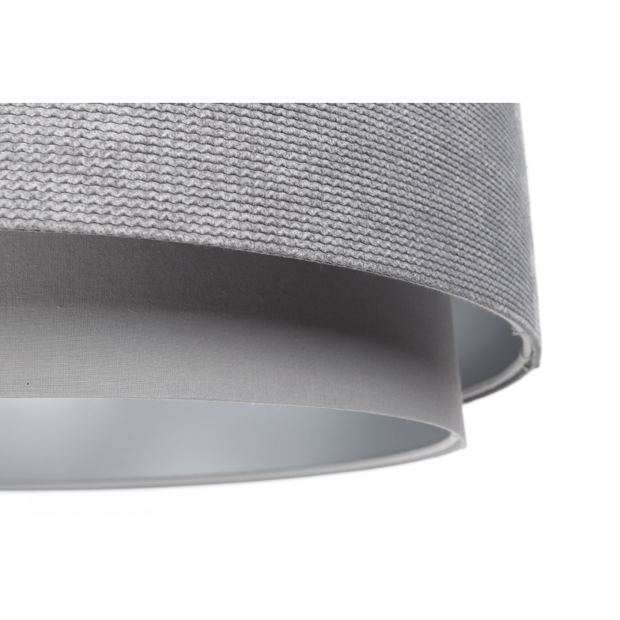Luster na sajli DOBLO 1xE27/60W/230V pr. 60 cm sivo/srebrno