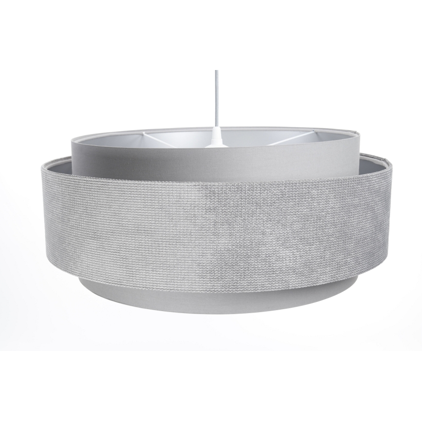 Luster na sajli DOBLO 1xE27/60W/230V pr. 60 cm sivo/srebrno