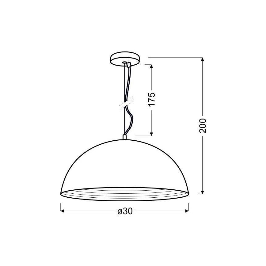 Luster na sajli DORADA 1xE27/60W/230V bakreno
