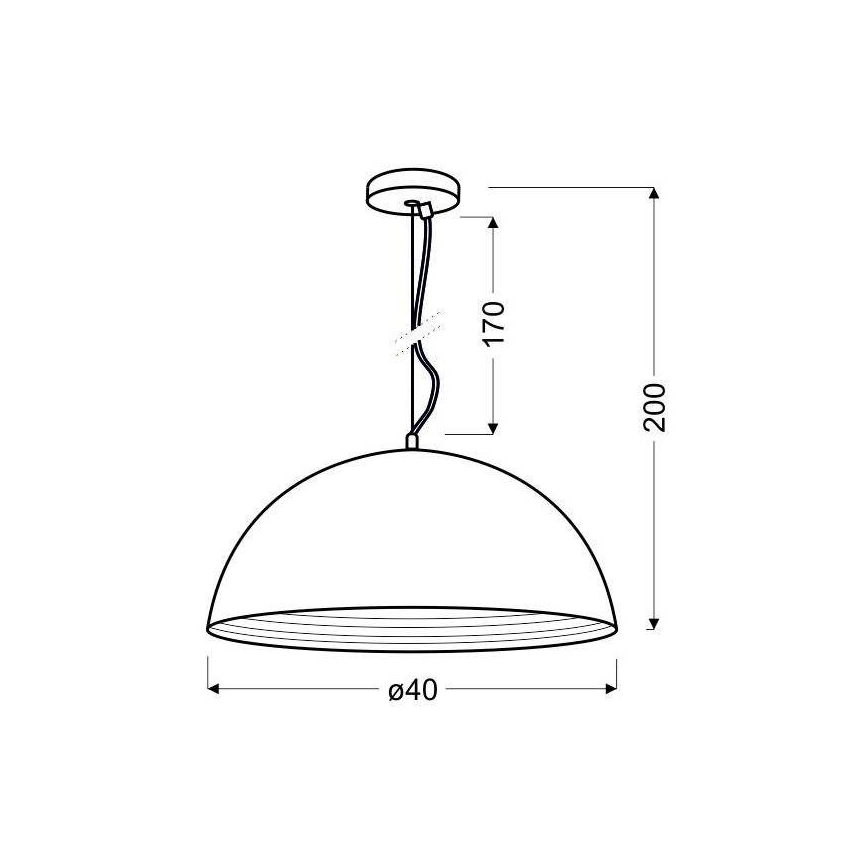 Luster na sajli DORADA 1xE27/60W/230V krom