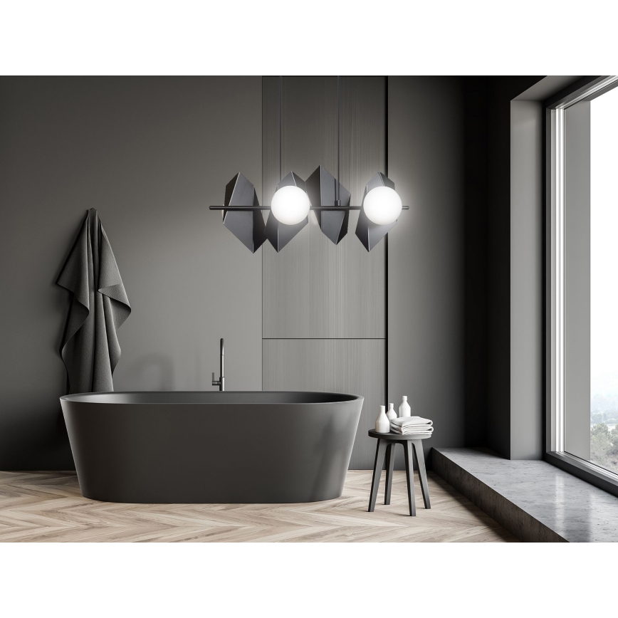 Luster na sajli DRIFTON 4xE14/10W/230V crno