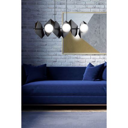 Luster na sajli DRIFTON 6xE14/10W/230V crno