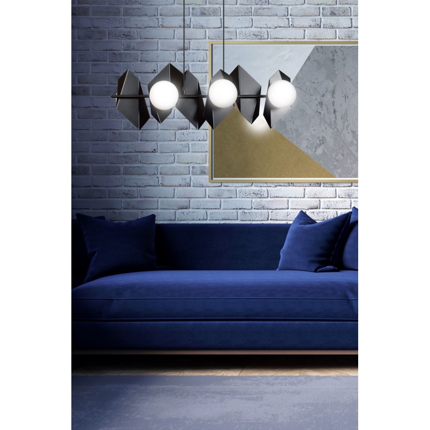 Luster na sajli DRIFTON 6xE14/10W/230V crno